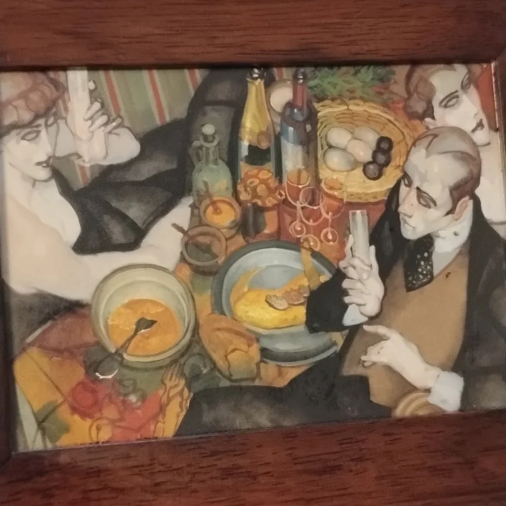 Juarez Machado Brazilian Artist Framed Picture Omelets & Truffles 2003